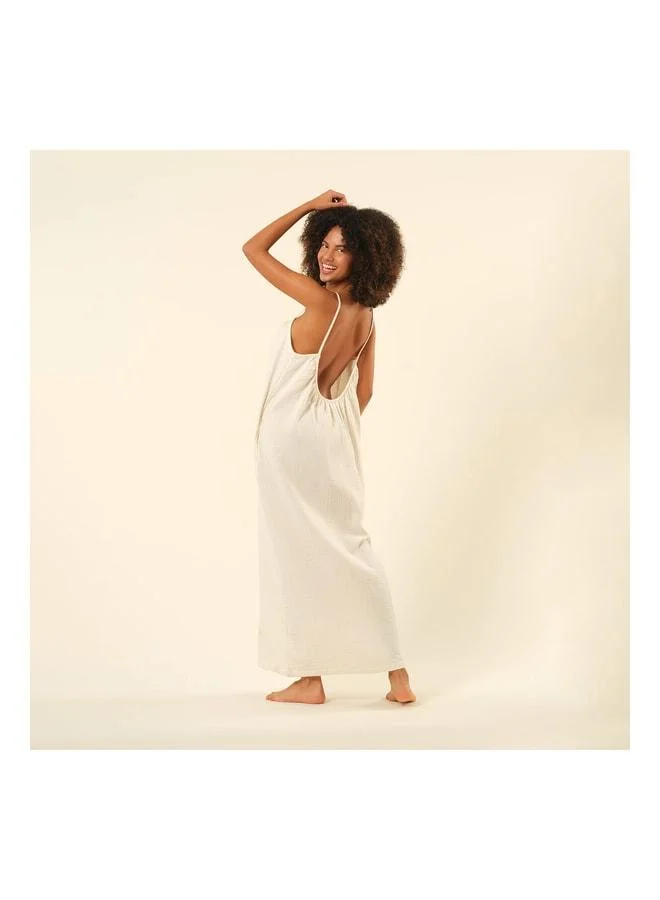 Zsa Zsa Zsu  Tavas Strap Dress - Ecru. for Women | Best Price UAE