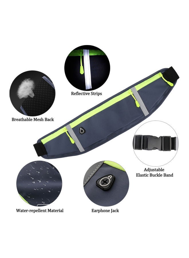 NIBEMINENT Ultralight Running Belt Bag With Reflective Strips 38x18cm - Image 4