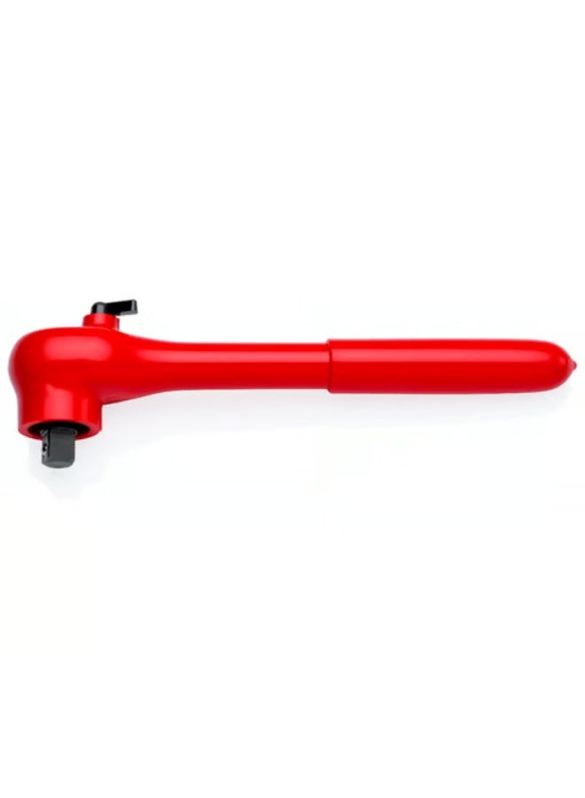 KNIPEX Insulated Reversible Ratchet 1/2" Square Drive | VDE Certified | DIN EN 60900 | Smooth Action Socket Ratchet - Image 2