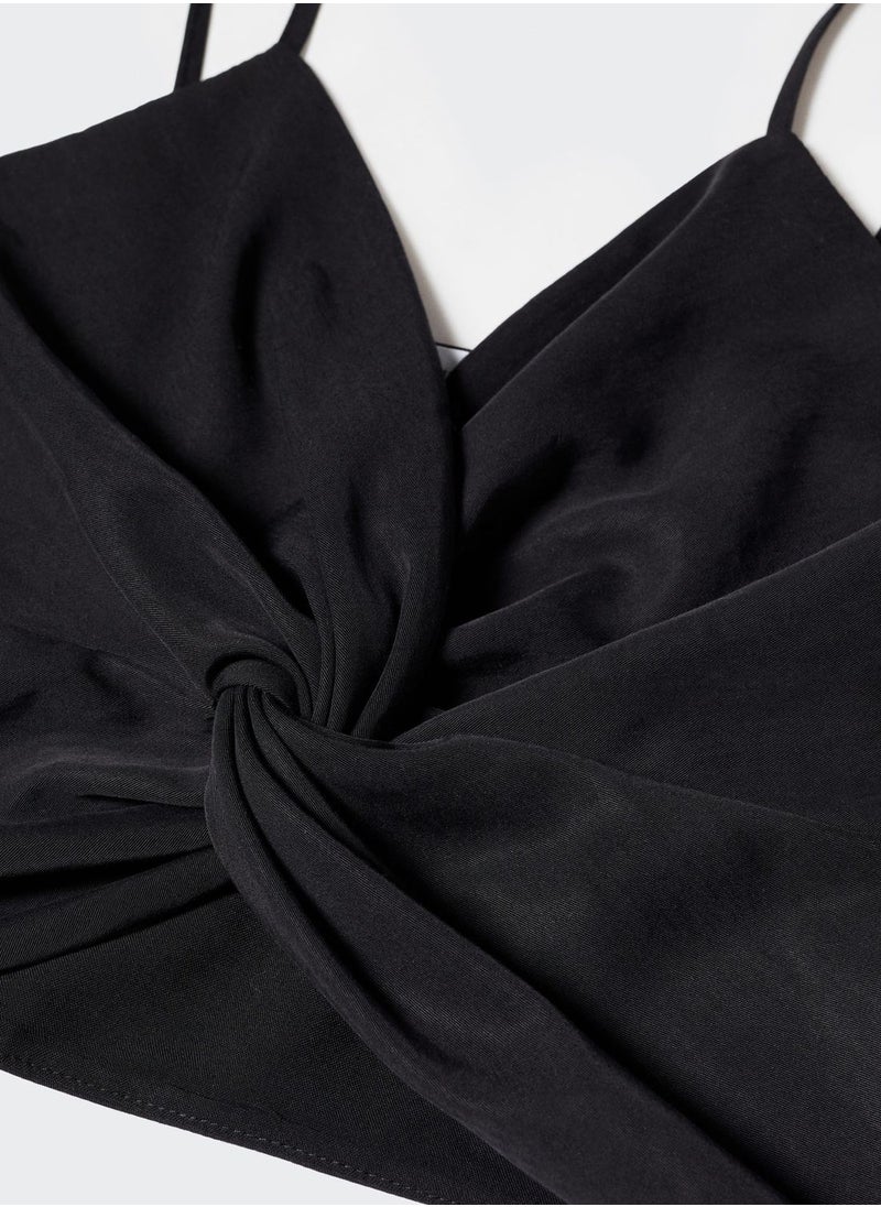 MANGO - Youth Essential V-Neck Crop Top - Image 1