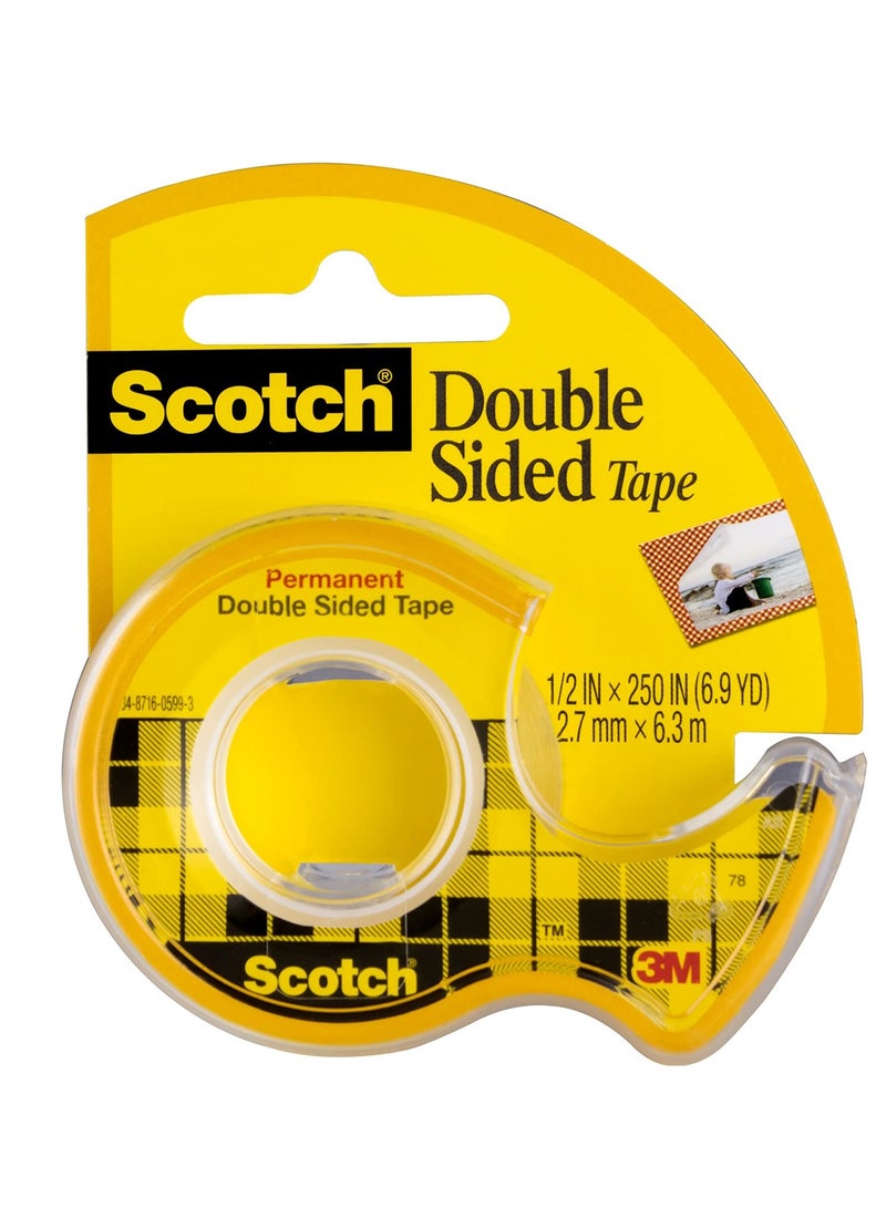 Scotch Double Sided Tape on a dispenser 1/2 in x 250 in - Image 1