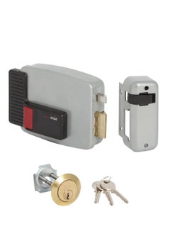 Cisa Cisa 111610701 11610-70-1 EEK-door lock for attaching a cylinder right 12 V painted, grey aluminium, input 70  - Image 1