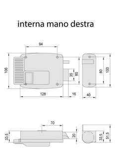 Cisa Cisa 111610701 11610-70-1 EEK-door lock for attaching a cylinder right 12 V painted, grey aluminium, input 70  - Image 3
