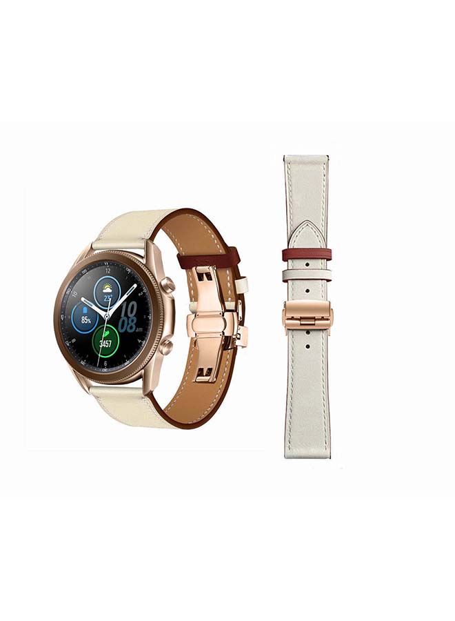 NIBEMINENT Genuine Leather Replacement Band for Samsung Galaxy Watch3 45mm Multicolour - Image 1