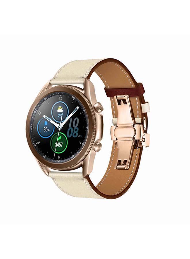 NIBEMINENT Genuine Leather Replacement Band for Samsung Galaxy Watch3 45mm Multicolour - Image 2