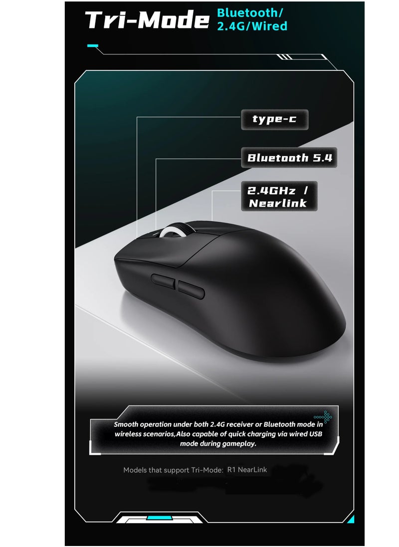 ATK VXE Dragonfly R1 Mouse Triple Mode Wireless Gaming Mouse Quick Chargeable Gamer Paw3395SE  Lightweight Ergonomic Wireless Low Latency Fps Gaming Mouse Gift nearlink  - Image 3
