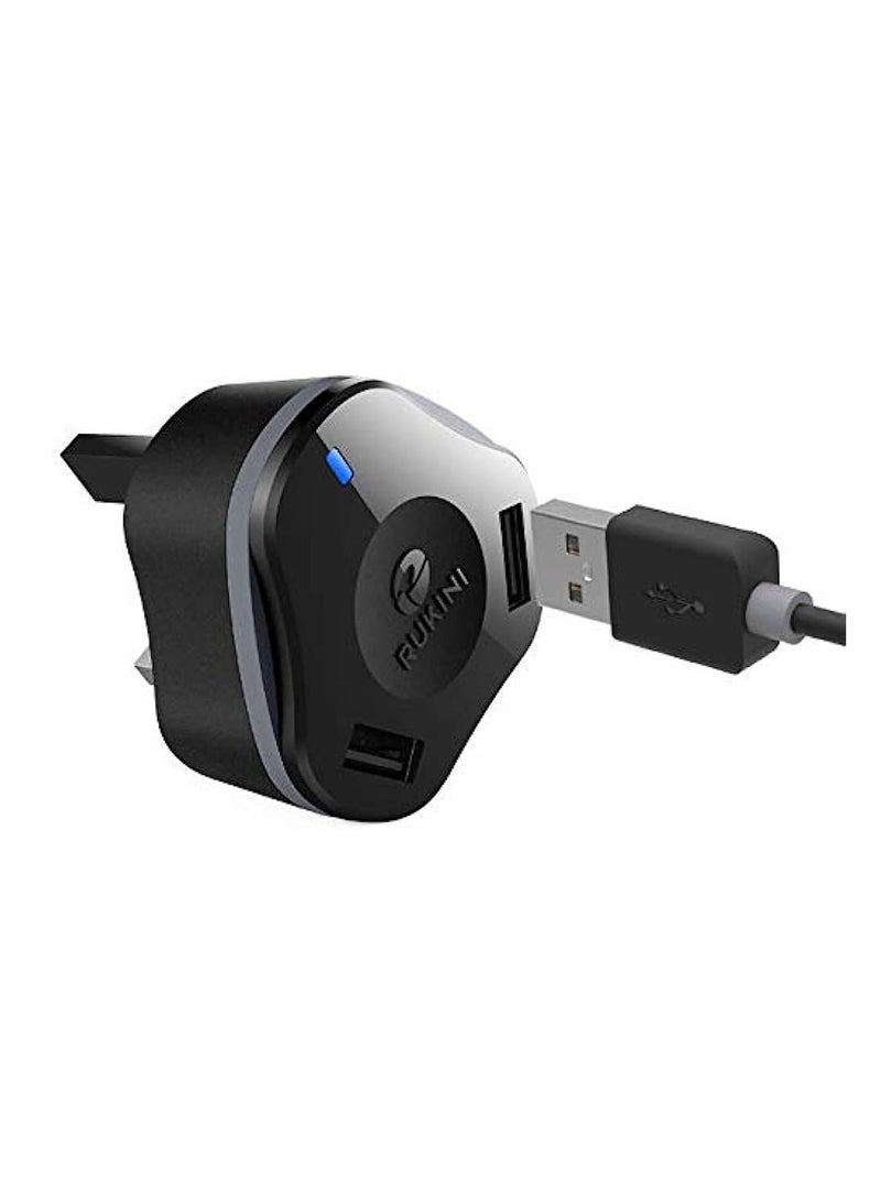 روكيني فيش  مزدوج من كوبرا بلس مع كابل شحن ايفون 1.5 متر اسود - Image 2