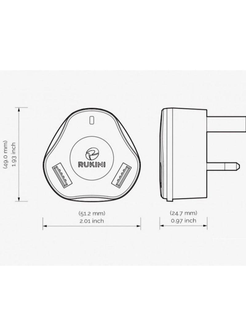 روكيني فيش  مزدوج من كوبرا بلس مع كابل شحن ايفون 1.5 متر اسود - Image 4