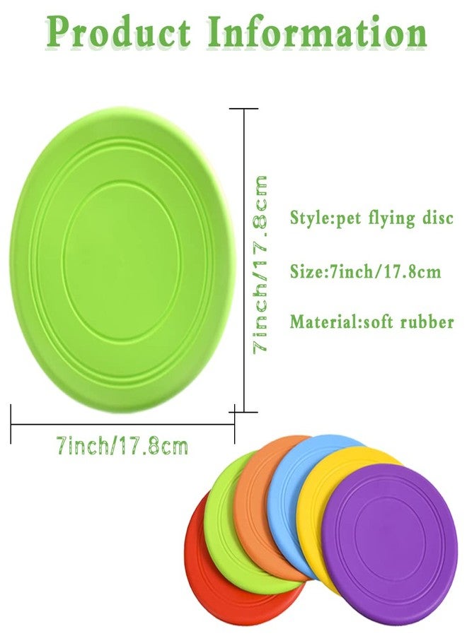 Bvrbaory 6 Pack Dog Flying Discs - Interactive, Soft Floating Saucer for Small, Medium Dogs - Safe on Teeth - Image 2