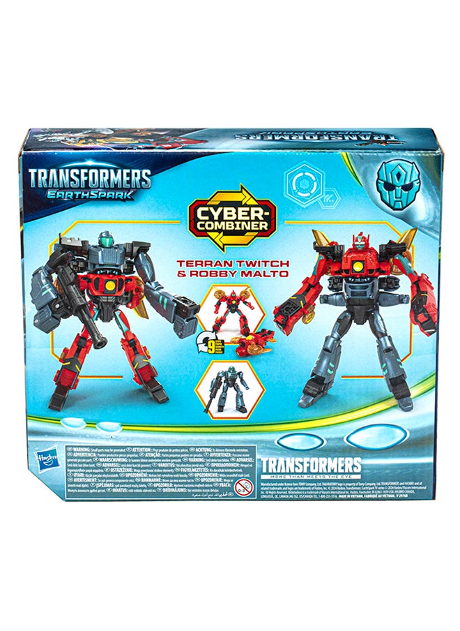 TRANSFORMERS - Transformers EarthSpark Cyber-Combiner Terran Twitch and Robby Malto Robot Action Figures, Interactive Toys for Boys and Girls Ages 6 and Up - Image 1