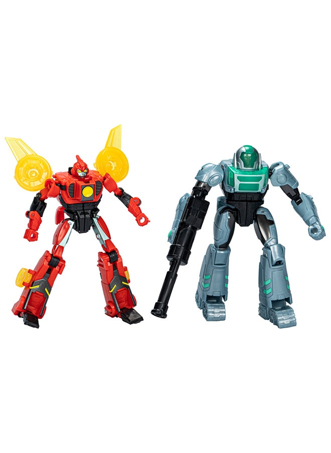TRANSFORMERS - Transformers EarthSpark Cyber-Combiner Terran Twitch and Robby Malto Robot Action Figures, Interactive Toys for Boys and Girls Ages 6 and Up - Image 1