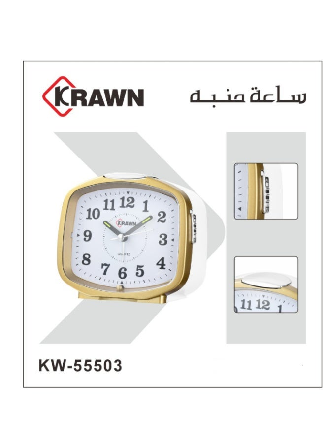 ساعة منبه كوارتز مع جرس متعدد الألوان