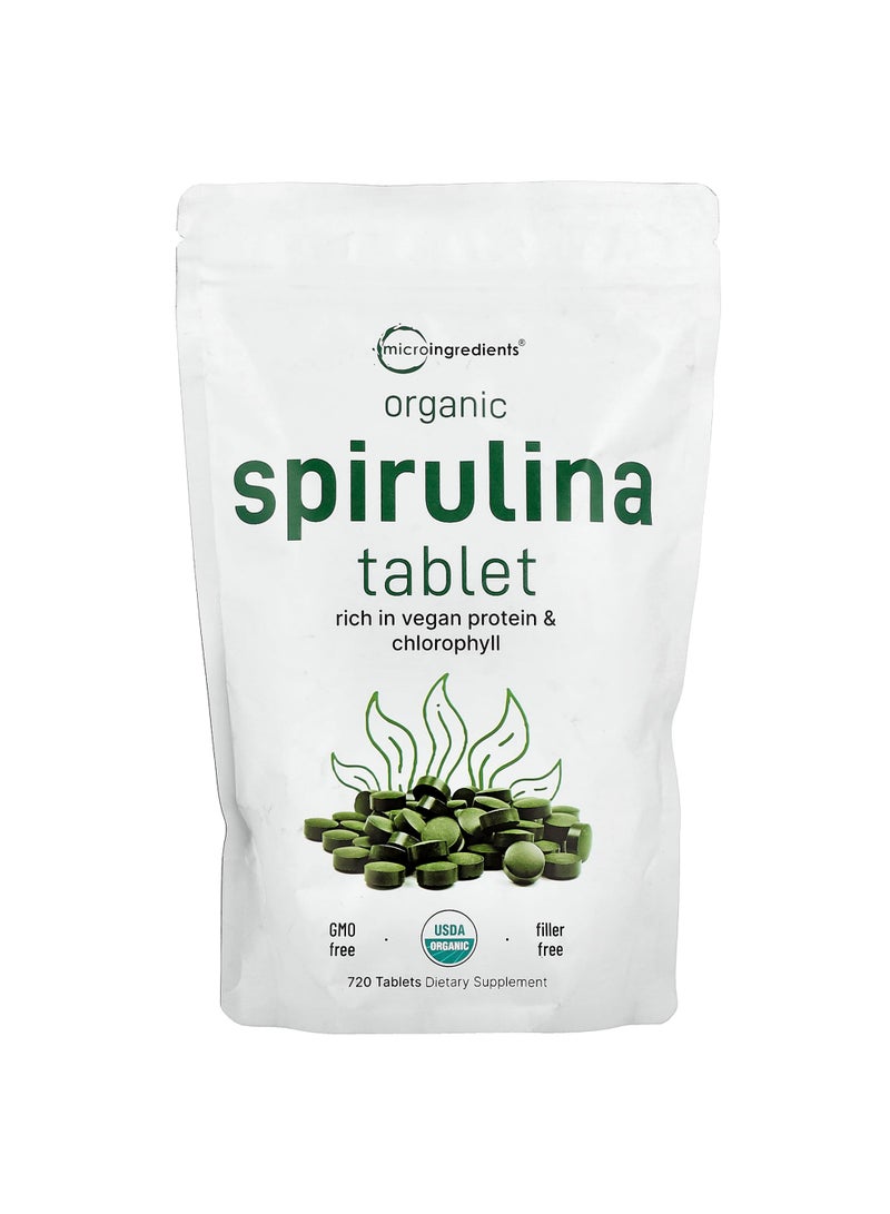 Organic Spirulina, 720 Tablets