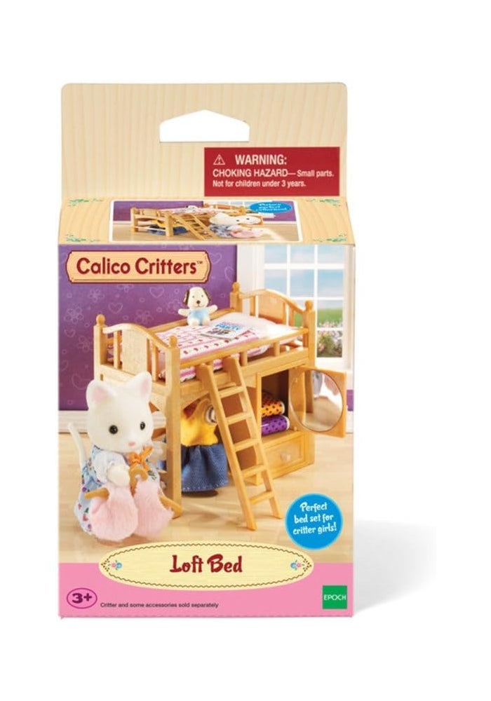 Calico Critters Loft Bed with Mattress, Floral Blanket, and Accessories - Image 2
