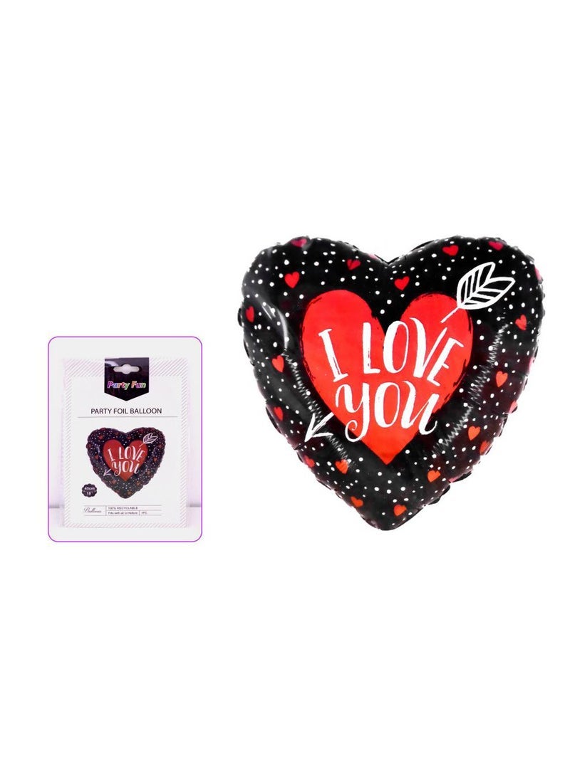 بارتي فن بالون احبك على شكل قلب - تعبير رومانسي في كل تضخيم - Image 2