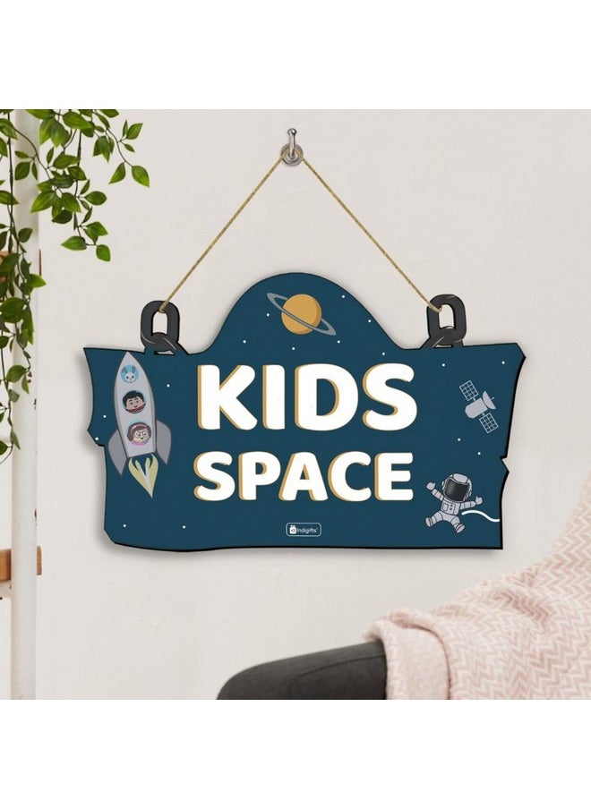 Indigifts Indigifts Jungle-Jalebi Kidspace Printed Kids Wall Hanging 11.05x7 Inch - Wooden Door Wall Hangings for Kids Room| Decorative Items for Girls| Boy| Kids Room| Birthday Gift for Kids  - Image 4