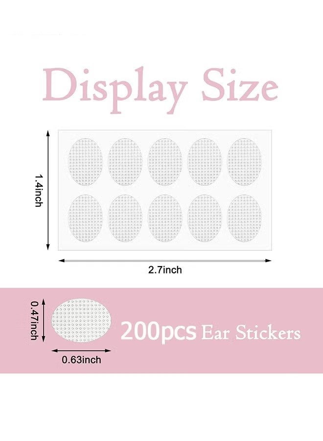 Happy D 200 Pcs Ear Lobe Support Patches, Earring Stickers for Heavy Earrings, Stabilizers Large Earrings Support Patches Earring Lift Patches for Prevent Long Time Ear Stretch and Sagging - Image 2