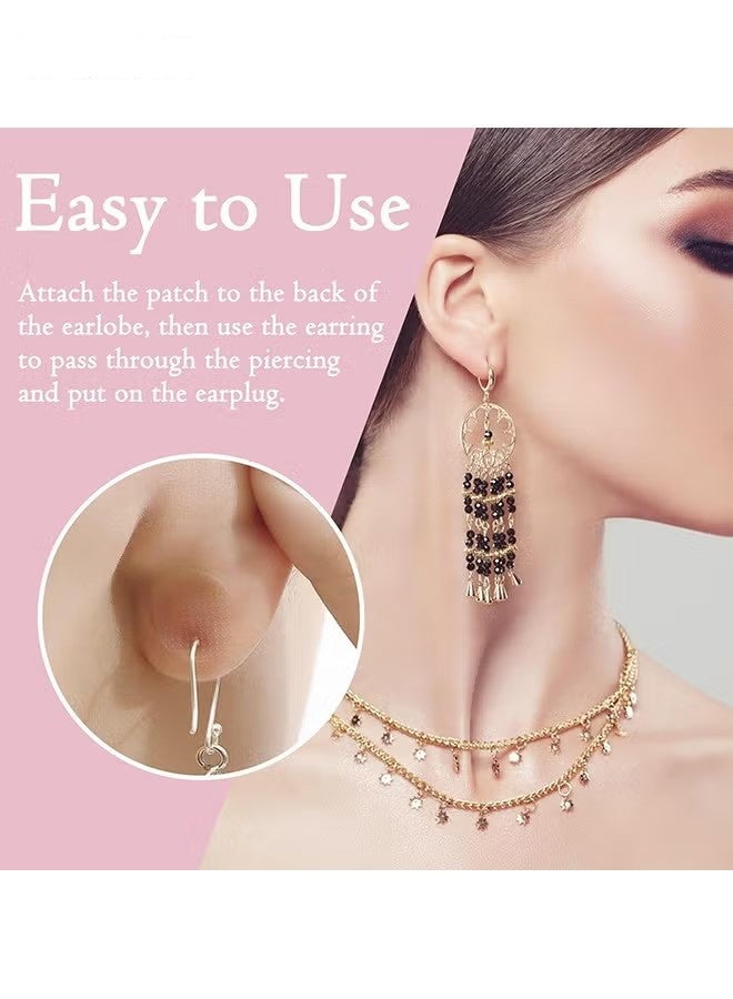 Happy D 200 Pcs Ear Lobe Support Patches, Earring Stickers for Heavy Earrings, Stabilizers Large Earrings Support Patches Earring Lift Patches for Prevent Long Time Ear Stretch and Sagging - Image 5