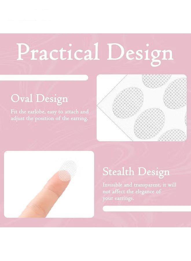 Happy D 200 Pcs Ear Lobe Support Patches, Earring Stickers for Heavy Earrings, Stabilizers Large Earrings Support Patches Earring Lift Patches for Prevent Long Time Ear Stretch and Sagging - Image 4