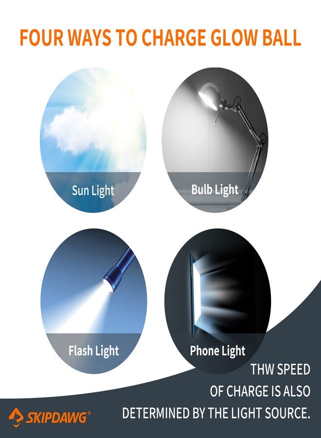 SKIPDAWG Squeaky Glow Dog Ball, Light up Dog Ball Glow in The Dark, Interactive Toys for Dogs Indoor/Outdoor Exercise, Durable TPR Fetch Pet Toys - Image 3