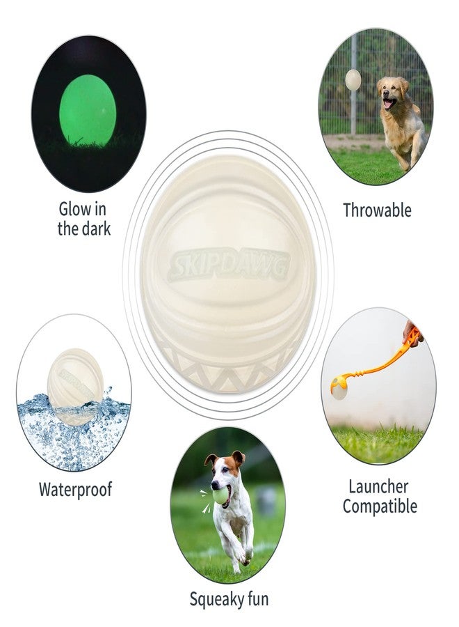 SKIPDAWG Squeaky Glow Dog Ball, Light up Dog Ball Glow in The Dark, Interactive Toys for Dogs Indoor/Outdoor Exercise, Durable TPR Fetch Pet Toys - Image 2