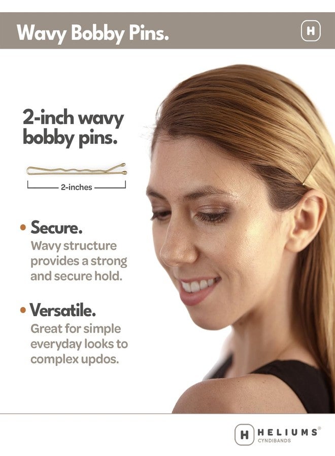 Heliums Bobby Pins - Auburn Red - 2 Inch Wavy Hair Pins, Color Matched for Redheads, 48 Count - Image 2