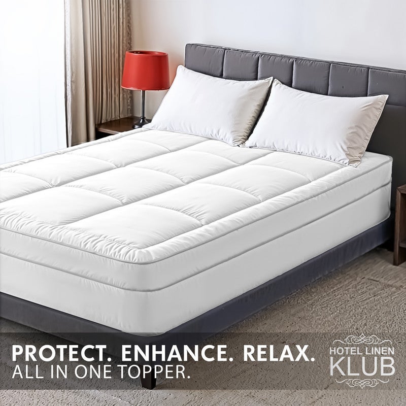 Hotel Linen Klub Mattress Topper – Extra-Thick 9Cm/800 Gsm Microfiber Pillow Top, Fitted Style, 120 X 200Cm, White – Plush Cushioning For Back Pain Relief, Deep Pocket 25–30Cm With All-Around Elastic, Soft & Durable - Image 2