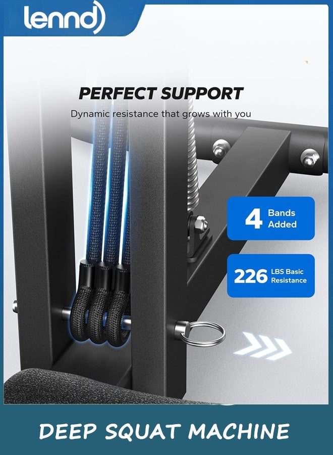 LENND Deep Squat Machine for Women, Adjustable Glutes Trainer Machine, Core & Leg Exercise, Push Up Workout Equipment at Home Gym - Image 5