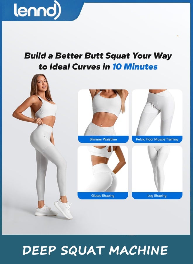 LENND Deep Squat Machine for Women, Adjustable Glutes Trainer Machine, Core & Leg Exercise, Push Up Workout Equipment at Home Gym - Image 2