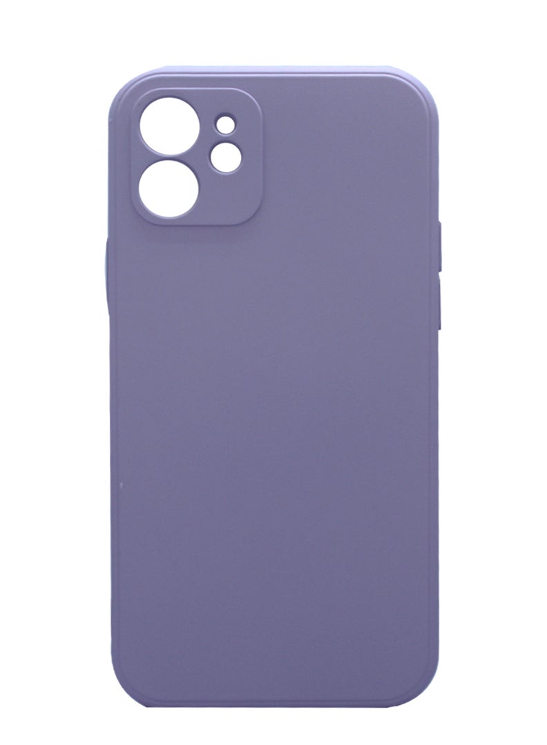 Theodor Protective Ultra Slim Fit Case Liquid Silicone Gel Cover with Full Body Protection Anti-Scratch Shockproof Case For iPhone 12 LIQUID SILICON PURPLE - Image 1