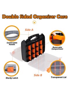 SEVIA Sevia Stackable Multi Utility Storage Box Plastic Tool Organizer Box Compact Tool Box for Storage of Small Tools Hardware Screws Bolts Nails Beads Accessories Tool Box Suitcase  - Image 5