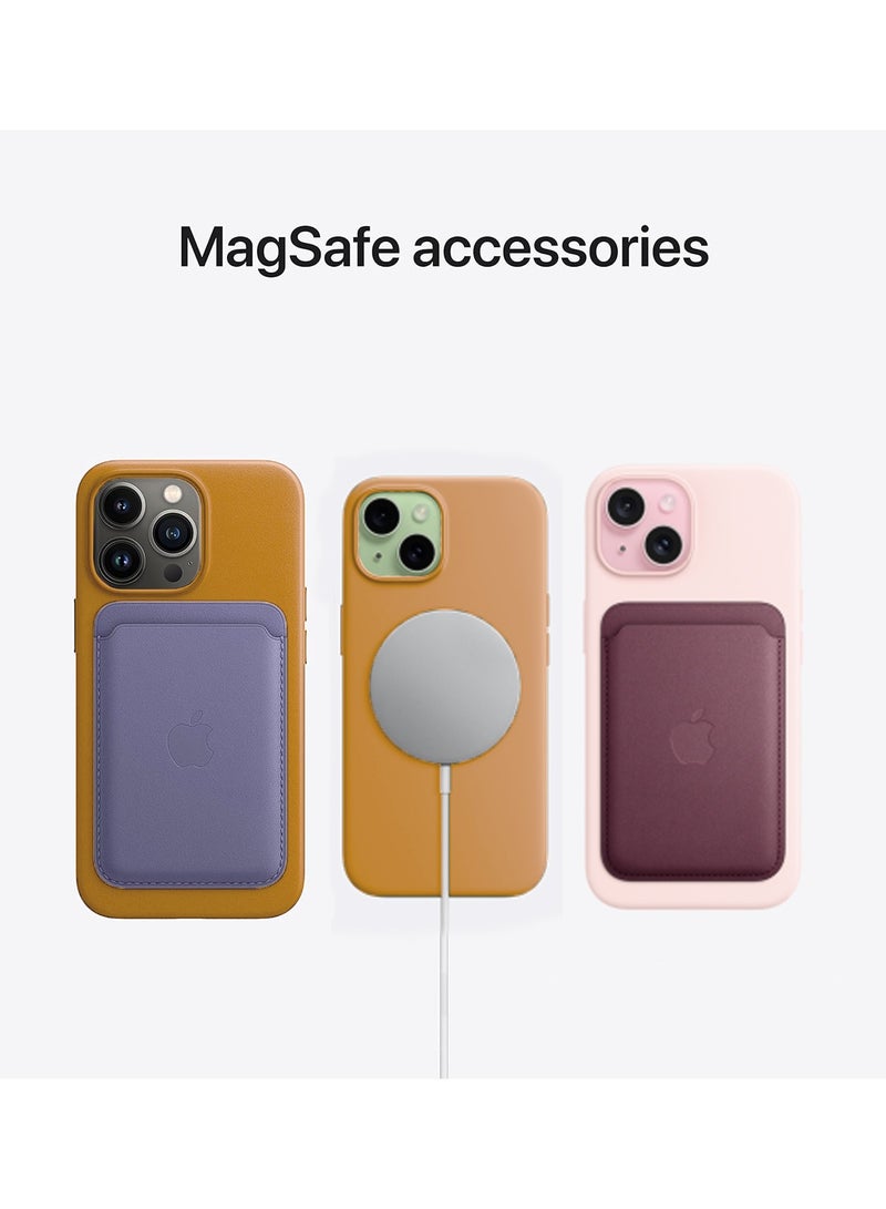 دبليو تيك غطاء حماية من السيليكون السائل الناعم مع MagSafe لهاتف أبل آيفون 15 بلس 2023 برتقالي - Image 3