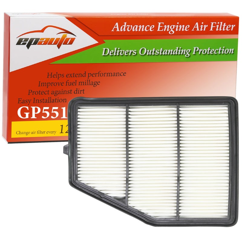 EPAuto GP551 CA12551 Engine Air Filter Replacement for Nissan Altima 20192025 Rigid Panel Filter for 25L Gas Engines Improves Airflow Fuel Efficiency and Engine Protection