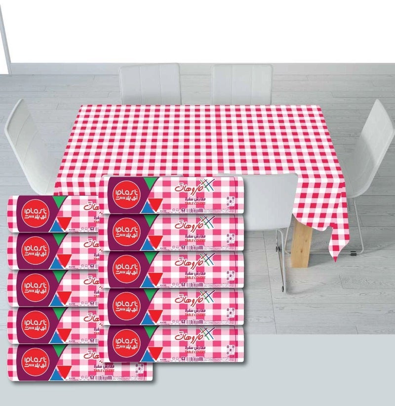 iPlast Karohat Table Covers: 120×100 cm : 10 Table Covers :Pack of 10 - Image 4
