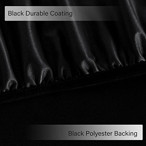 Obstal Fitted Round Table Cloth, Reversible Waterproof Stain Resistant Elastic Stretch Tablecloth, Wipe Clean Table Cover for Outdoor/Indoor Use, Fits Round Tables up to 32" - 36" Diameter, Black - Image 4