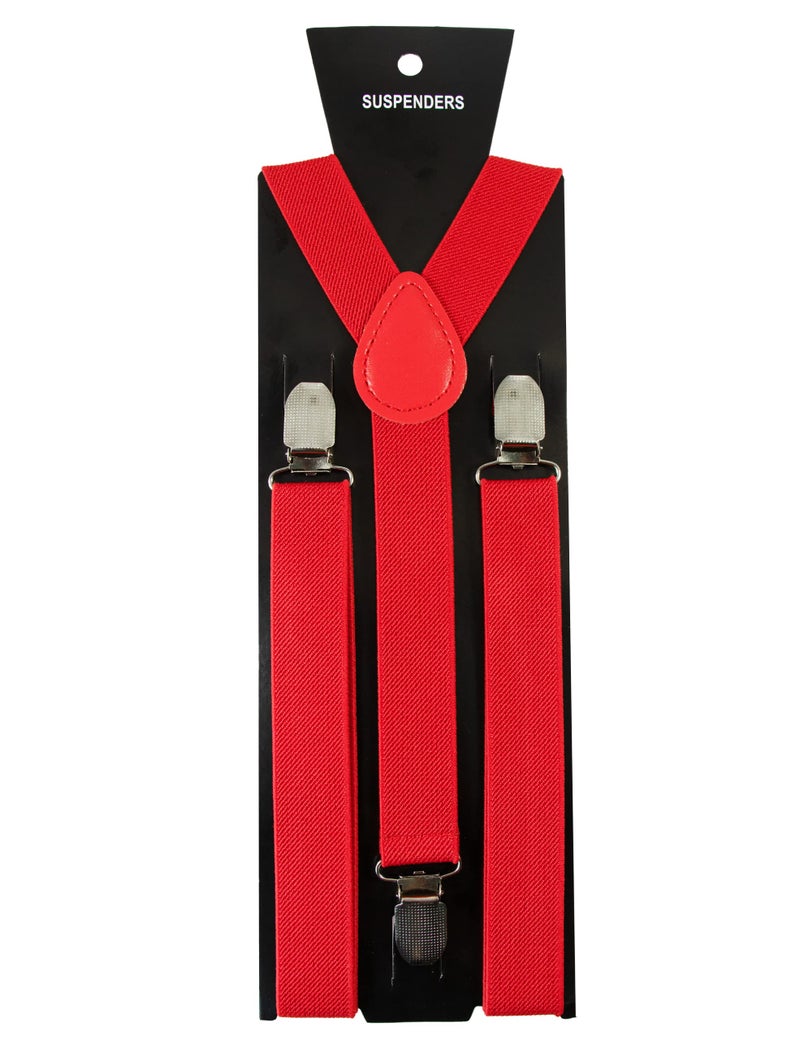 JEMYGINS Red Mens Suspender with 3 Strong Clips Adjustable Braces(1) - Image 4