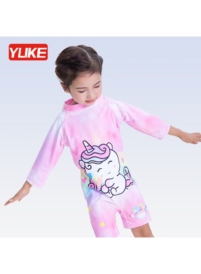 Yuke Children's One-piece Swimsuit For Girls, Big Medium Small Kids Surfing Suit, Sun Protection Girls' Swimwear - Image 4