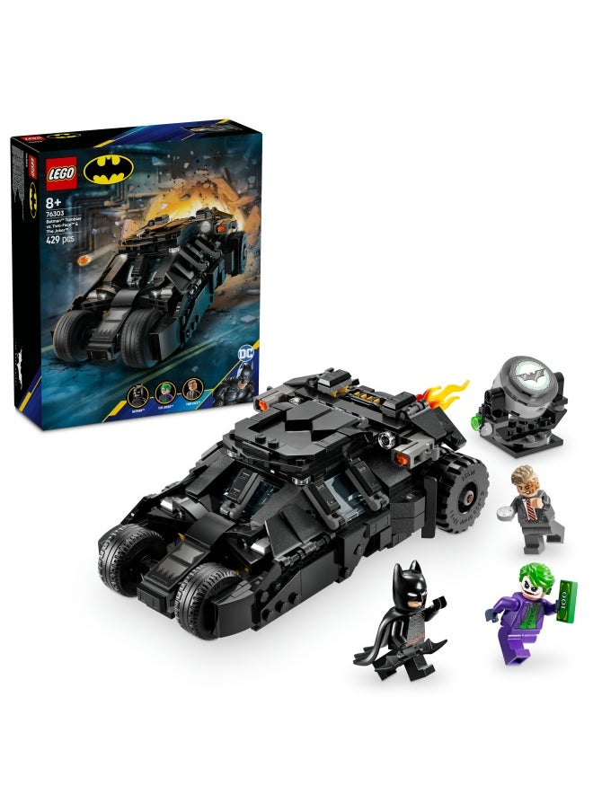 LEGO DC Batman: Batman Tumbler vs. Two-Face & The Joker - Batmobile Car Toy with 3 Minifigures - Super Hero Set - Gift for 8 Plus Year Old Boys, Girls and Dark Knight Fans 76303 (429 pieces)  - Image 1