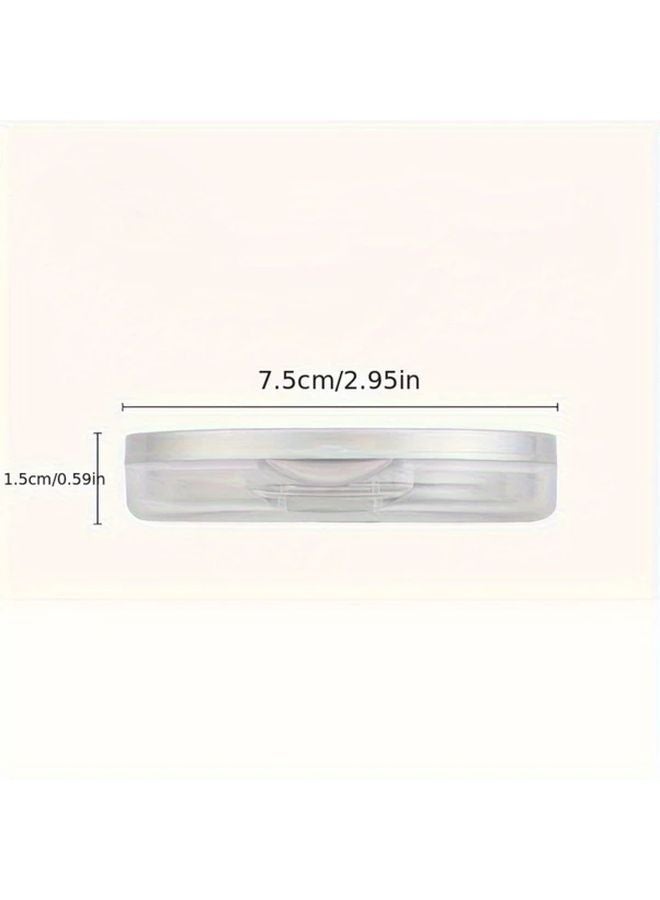 Compact Leak Proof Mini Travel Cosmetic Case Flip Top Lid 2 95 Inch Size Argent Color - Image 4