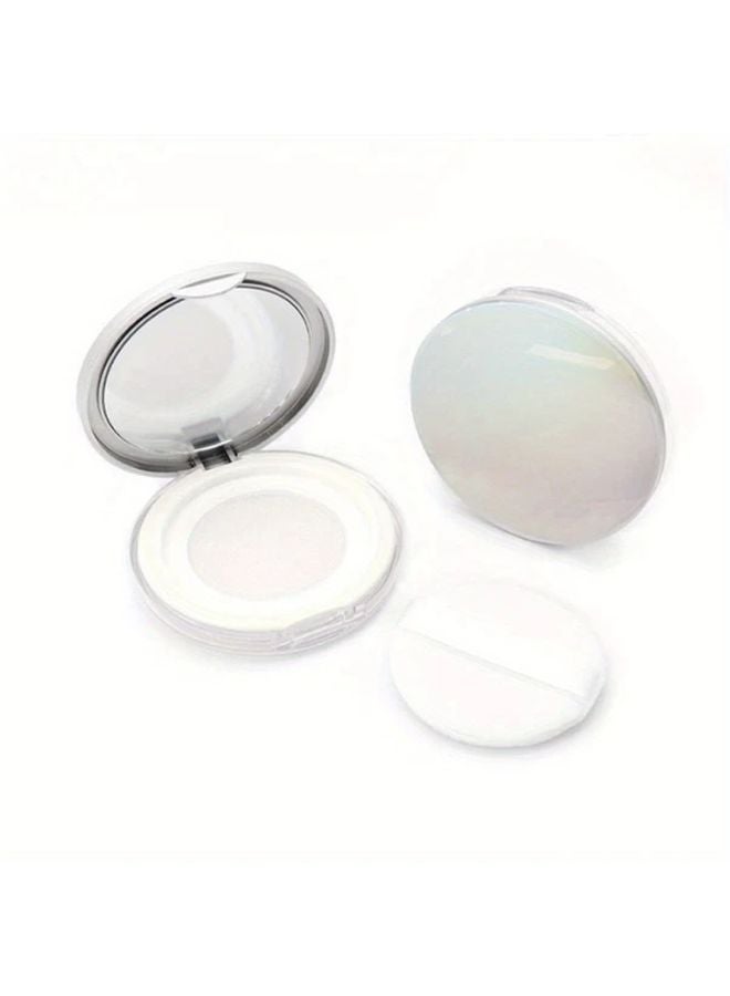 Compact Leak Proof Mini Travel Cosmetic Case Flip Top Lid 2 95 Inch Size Argent Color - Image 2
