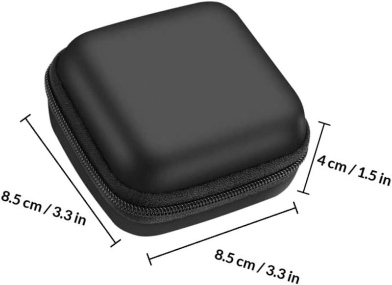 Kisangel 10pcs Waterproof Eva Headphone Storage Zipper Bag with Mesh Pocket, Portable Headset Organizer Case for Travel and Everyday Cord Protection, 8.5×8.5×4cm - Image 2