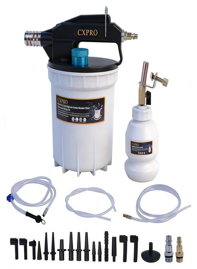 CXPRO Brake Bleeder Kit with 2L Brake Fluid Extractor and 1L Refilling Bottle,Pressure Clutch Bleeder Kit 19 Adapters - Image 1