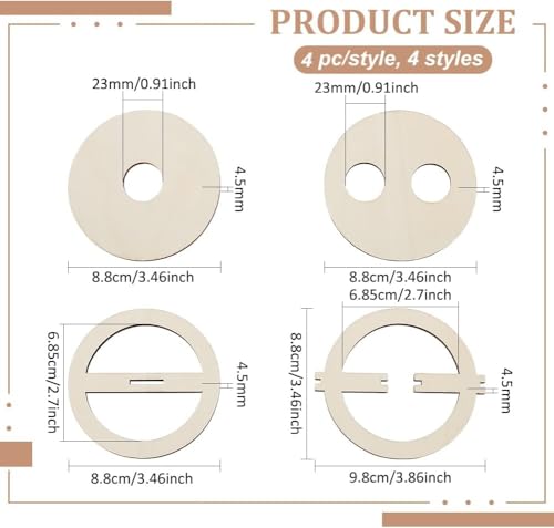 BENECREAT 16Pcs 4 Styles Wick Centering Tool Wood Candle Wicks Centering Devices Wooden Wick Stabilizer Holder for Candle DIY Making Cotton MultiWick Holder - Image 3