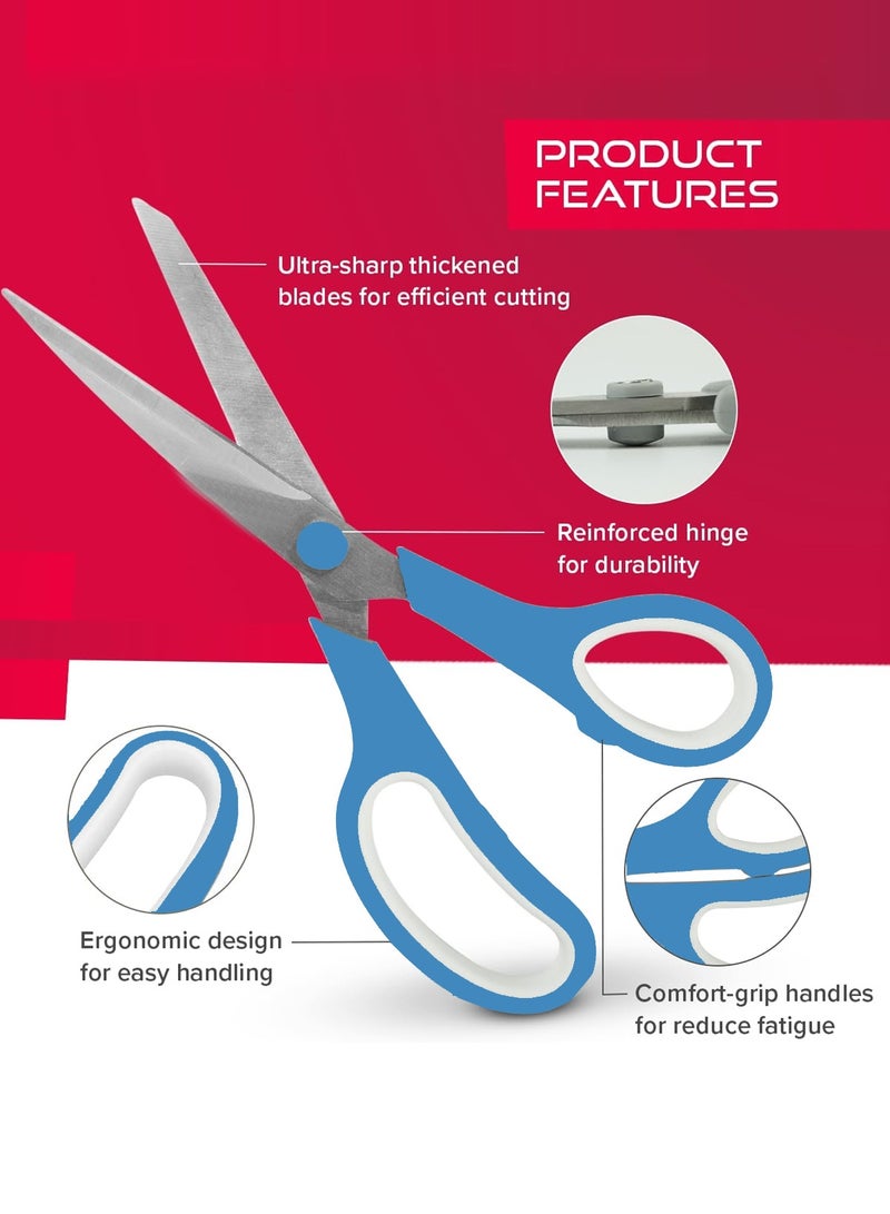 Zoro Scissors Comfort Grip 8 Inch MultiPurpose Heavy Duty Durable Stainless steel and Sharp Blade for Universal Cutting  - Image 1
