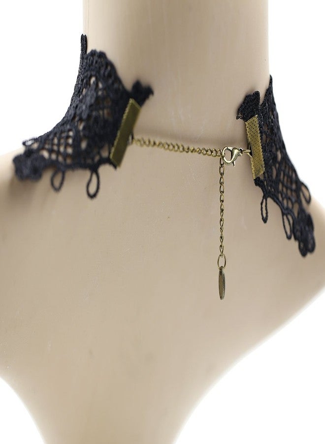 ETERNITY J. Vintage Princess Lolita Lace Victorian Necklace Edwardian Vampire Gothic Choker Pendant (Red) - Image 4