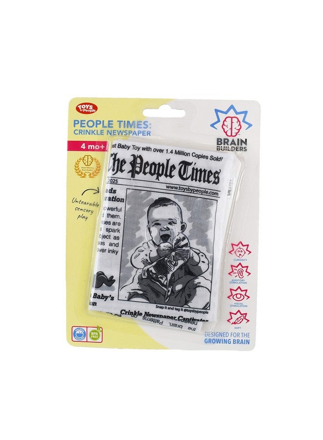 People People Brain Builders: Baby Newspaper - Crinkly Baby Toy - Image 3