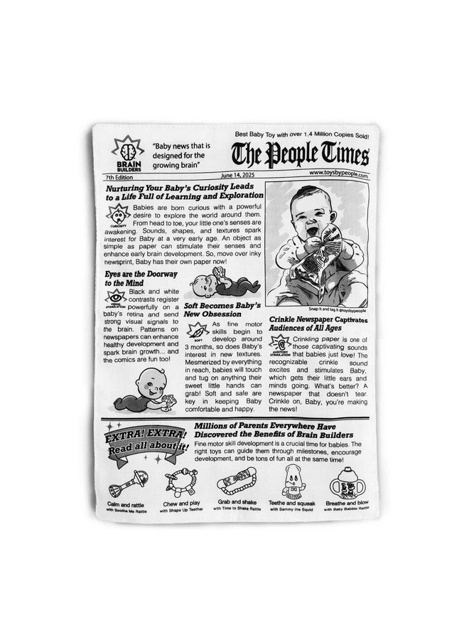 People People Brain Builders: Baby Newspaper - Crinkly Baby Toy - Image 1