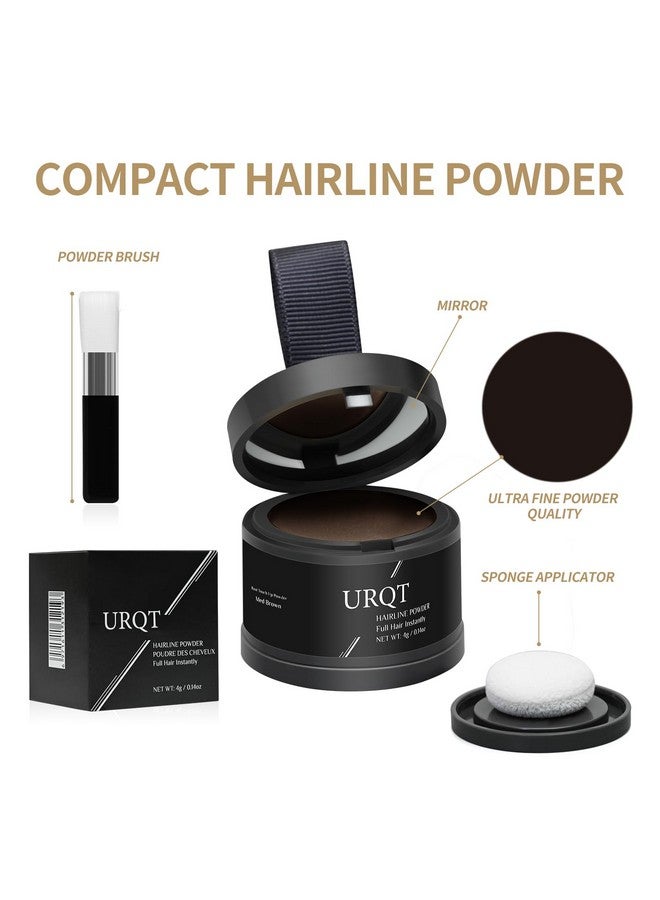 URQT Magic Hairline Powder, Instantly Conceals Hair Loss, Natural Hairline Coverage, Hair Fibers for Thinning Hair, Root Touch Up Hair Powder for Women & Men, Root Cover Up Hair Powder (Light Brown) - Image 3