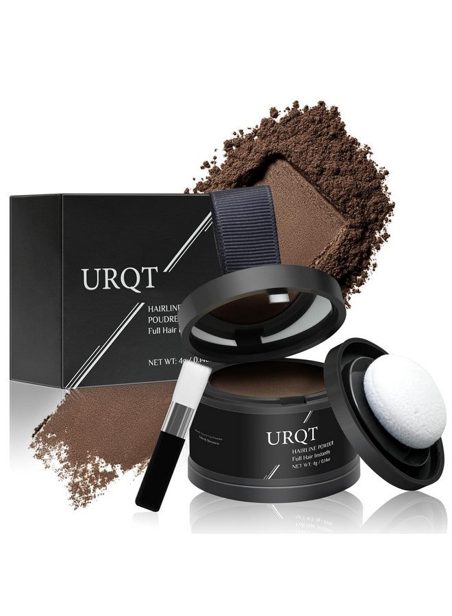 URQT Magic Hairline Powder, Instantly Conceals Hair Loss, Natural Hairline Coverage, Hair Fibers for Thinning Hair, Root Touch Up Hair Powder for Women & Men, Root Cover Up Hair Powder (Light Brown) - Image 1