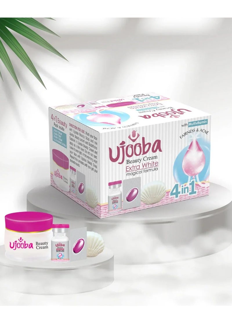 Ujooba Ujooba 4 in 1 Beauty Cream With Multivitamins Pack - Extra White Magical Formula for Fairness & Acne - Image 1